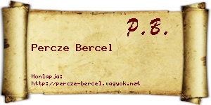 Percze Bercel névjegykártya